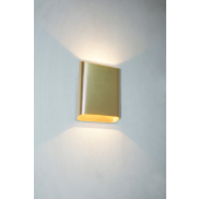 Artdelight Diaz Large - Wandleuchte - 4 x 14,5 x 20 cm - 2 x 6W LED inkl. - IP65 - warm gold