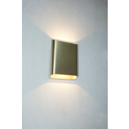 Artdelight Diaz Large - Wandleuchte - 4 x 14,5 x 20 cm - 2 x 6W LED inkl - IP65 - gebürstetes Gold