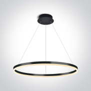ONE Light Rings - Hängeleuchte - Ø 80 x 150 cm - 60W LED inkl. - schwarz
