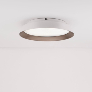 Nova Luce Vela - Deckenleuchte - Ø 45 x 9,5 cm - 30W dimmbare LED inkl. - sandweiß und kaffeebraun