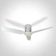 ONE Light White Body - Deckenventilator mit Licht und Fernbedienung - Ø 132 x 27 cm - weiß