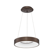 Nova Luce Rando Thin - Pendelleuchte - Ø 38 x 120 cm - 30W dimmbare LED inkl - gebürsteter Kaffee