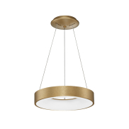 Nova Luce Rando Thin - Pendelleuchte - Ø 38 x 120 cm - 30W dimmbare LED inkl - gebürstetes Gold