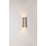 Artdelight Brody - Wandleuchte - Ø 7,2 x 18 cm - 2 x 4W LED inkl. - IP54 - champagner