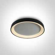 ONE Light LED Dekorative Plafo - Deckenleuchte - Ø 37,5 x 5,7 cm - 30W dimmbare LED inkl. - schwarz