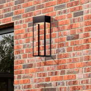 Nova Luce Moby - Außenwandleuchte - 16 x 40 x 9 cm - 20W LED inkl. - IP65 - Sand schwarz