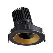 VK Lighting Chonefto - Einbaustrahler - Ø 115 mm, 105 mm Einbaumaß - 12W LED inkl. - schwarz/gold