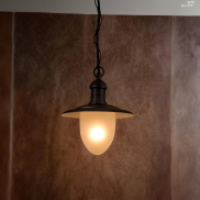 Lucide Aruba - Hängeleuchte - Ø 25 x78 cm - IP44 - rostbraun