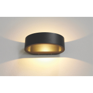 Artdelight Sharp - Wandleuchte - 19 x 10 x 7 cm - 7.2W dimmbare LED inkl - IP65 - schwarz