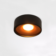 Artdelight Orlando - Deckenleuchte - Ø 14 x 5 cm - 10W dimmbare LED inkl - schwarz und gold