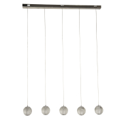 Searchlight Allure - Pendelleuchte - 100 x 150 cm - 21W dimmbare LED inkl - chrom und transparent
