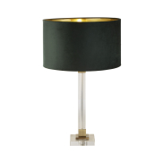 Searchlight Scarborough - Tischleuchte - Ø 40 x 67 cm - Messing, Gold und Grün