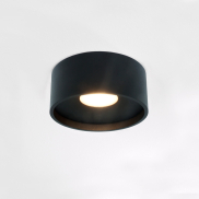 Artdelight Oran - Deckenleuchte - Ø 12 x 5 cm - 10W dimmbare LED inkl. - IP54 - schwarz