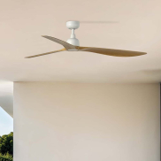 Faro Outwood L - deckenventilator - Ø 150 cm - IP44 - matt weiß und eiche
