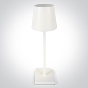 ONE Light Portable Trendy Light - wiederaufladbare Tischleuchte - Ø 11 x 38 cm - 3.5W dimmbare LED inkl. - RGB - IP54 - weiß