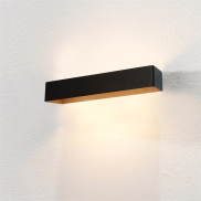 Artdelight Mainz XL - Wandleuchte - 50 x 10 x 7 cm - 2 x 6,3W dimmbare LED inkl - schwarz und gold