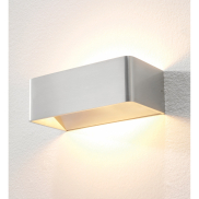 Artdelight Mainz - Wandleuchte - 20 x 10 x 7 cm - 2 x 3W dimmbare LED inkl - gebürstetes Aluminium