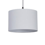 Searchlight Clyde Trommel-Lampenschirm - Ø 30 x 20 cm - weiß