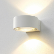 Artdelight Hudson - Wandleuchte - 10,5 x 11,8 x 6,5 cm - 2 x 4W dimmbare LED inkl. - IP54 - weiß