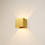 Artdelight Gymm - Wandleuchte - 10 x 10 x 10 cm - matt gold
