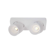 Artdelight Laguna - Aufbaustrahler 2L - 22 x 8,5 x 9,5 cm - 2 x 6W dimmbare LED inkl - weiß