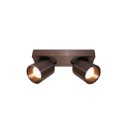 Artdelight Laguna - Aufbaustrahler 2L - 22 x 8,5 x 9,5 cm - 2 x 6W dimmbare LED inkl - Bronze gebürstet