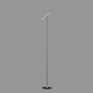 Artdelight Kansas - Stehlampe - 20 x 25 x 140 cm - 6W dimmbares LED inkl. - schwarz und champagner