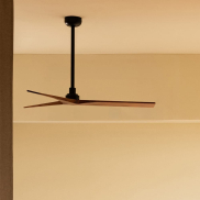 Faro Klim M - Deckenventilator - Ø 125 cm - matt schwarz und dunkle walnuss