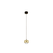 Nova Luce Conga - Hängelampe - Ø 9,6 x 140 cm - 13W LED inkl. - gold