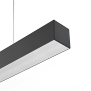 Leuchtenkönig Line - Hängeleuchte - Profil 5,3 x 5,3 cm - 28,8W LED pro Meter - schwarz