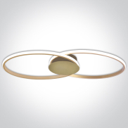 ONE Light Dekorativ - Deckenleuchte - 71 x 6 cm - 40W dimmbare LED inkl - champagner