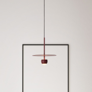 Nova Luce Edem - Hängelampe - Ø 30 x 217 cm - 8W LED inkl. - rot