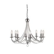 Searchlight Maibaum - Kronleuchter - Ø 60 x 100 cm - satiniert silber