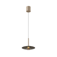 Artdelight Madison – pendelleuchte – Ø 22 x 200 cm – 11W dimmbares LED inklusive – IP20 – champagner und kaffee