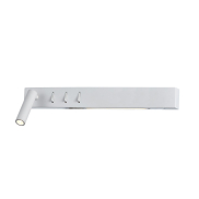 VK Lighting Bar - Wandleuchte mit Leselicht links - 40 x 17 x 5 cm - 3W + 2x6W LED inkl. - weiß