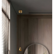 Nova Luce Irmos - Hängelampe - Ø 6 x 191 cm - 5W LED inkl. - matt gold