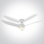 ONE Light White Body - Deckenventilator mit Licht und Fernbedienung - Ø 132 x 35 cm - 22W LED inkl. - weiß