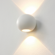 Artdelight Denver - Außenwandleuchte - Ø 10 cm - 2 x 4W dimmbare LED inkl. - IP54 - weiß