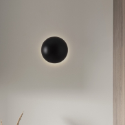 Nova Luce Iona - wandleuchte - Ø 12,5 x 5 cm - 3W LED inkl. - Sand Schwarz