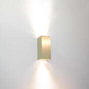 Artdelight Dante - Wandleuchte - 6,7 x 6,7 x 15,4 cm - matt gold
