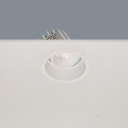 Artdelight Ribs - Einbaustrahler - Ø 90 mm, Ø 83 mm Einbaumaß - 10W dimmbare LED inkl. - IP44 - weiß