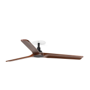 Faro Heywood L - Deckenventilator mit Einbaufassung - Ø 132 cm - matt schwarz und dunkle walnuss