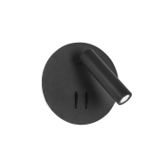 Nova Luce Penor - Wandleuchte mit Schalter - Ø 14 x 5,7 cm - 9W LED inkl. - sand schwarz