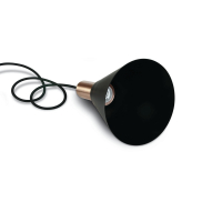 ONE Light E27 Pendelleuchte Cones - Hängeleuchte - Ø 15,3 x 222,8 cm - Kupfer und Schwarz