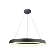 ONE Light LED Pendelleuchte Rings - Hängeleuchte - Ø 60 x 200 cm - 40W LED inkl. - schwarz