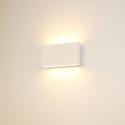 Artdelight Box - Wandleuchte - 17 x 9 x 4 cm - 2 x 6,5W dimmbare LED inkl - IP54 - weiß