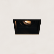 Artdelight Rex - Einbaustrahler - 92 x 92 mm, 83 x 83 mm Einbaumaß - schwarz