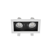 Nova Luce Cedi - Einbaustrahler - 183 x 100 mm, 180 x 95 mm Einbaumaß - weiß und sandschwarz