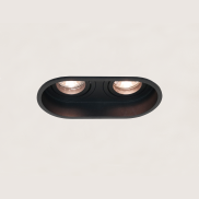 Artdelight Rex - Einbaustrahler - 175 x 92 mm, 2 x Ø 83 x 81 mm Einbaumaß - schwarz