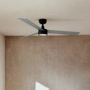 Faro Cruiser L - Deckenventilator mit Licht - Ø 132 cm - matt schwarz und aluminium